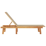 Sun Lounger Taupe Solid Wood Acacia and Textilene 4008415