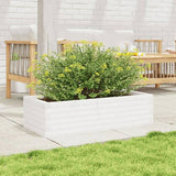 Garden Planter White 90x40x23 cm Solid Wood Pine 847224