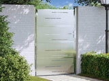 Garden Gate 85 x 174 cm Stainless Steel Silver Lockable 3402585