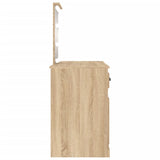 Dressing Table with LED Sonoma Oak 130x50x132.5 cm 3185346