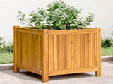 Garden Planter with Liner 50x50x50 cm Solid Wood Acacia 366440