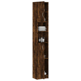 ZNTS Bathroom Cabinet Smoked Oak 32x25.5x190 cm Engineered Wood 815537