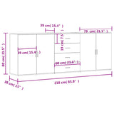Sideboards 3 pcs Concrete Grey Engineered Wood 3276612