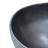 Countertop Basin Black and Grey Oval 47x33x13 cm Ceramic 155068