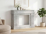 Fireplace Surround Concrete Grey 102 x 26 x 100 cm 8006645