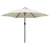Parasol Sand White 3m Steel Pole 40770