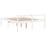 Senior Bed without Mattress White 120x190cm Small Double 810585