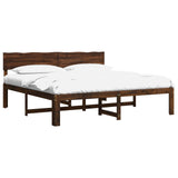Double Bed Frame with Headboard ROSTOCK Dark Brown 200 x 200 cm 3405437