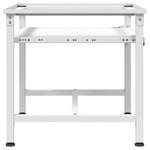 Washing Machine Pedestal with Pull-Out Shelf White 50449