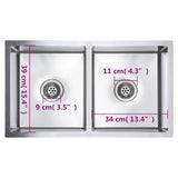 Handmade Kitchen Sink Stainless Steel 145079