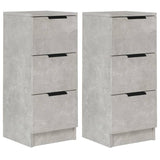 Sideboards 2 pcs Concrete Grey 30x30x70 cm Engineered Wood 811160
