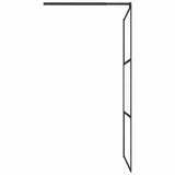 Shower walls Black 100 x 195 cm Glass and Aluminium 151874