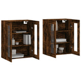 Wall Mounted Cabinets 2 pcs Smoked Oak Engineered Wood 3197958