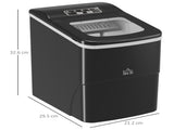 Countertop Ice Machine, 12Kg in 24 Hrs, 9 Cubes Ready in 8 Mins, Portable Ice Cube Maker with T3398P344672