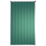 Garden Tool Shed Green 225x89x161 cm Galvanised Steel 316213