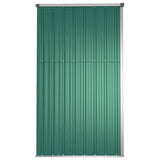 Garden Tool Shed Green 225x89x161 cm Galvanised Steel 316213
