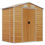 Garden Shed Light Brown 191x130x198 cm Galvanised Steel 3188275