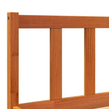 Bed Frame without Mattress Wax Brown 180x200 cm Super King Solid Wood Pine 844812