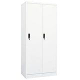 Wardrobe White 80x50x180 cm Steel 335966