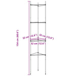 ZNTS Tomato Cages 4 pcs 154 cm Steel and PP 3281485