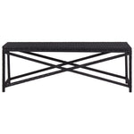 ZNTS Garden Bench 120 cm Poly Rattan Black 46210