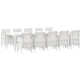 Garden Dining Set 11 pcs White and Taupe Synthetic rattan 3378763