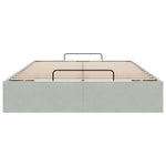 Ottoman Bed Frame No Mattress Light Grey Double Velvet 3311000