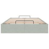 Ottoman Bed Frame No Mattress Light Grey Double Velvet 3311000
