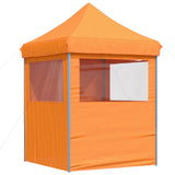 Foldable Party Tent Pop-Up with 4 Sidewalls Orange 4005001