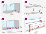 Window Sill Brown wood 120 x 35 x 4.5 cm PVC 42046918