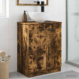Bathroom Vanity with Sink Smoked Oak 54 x 35 x 83 cm 890143