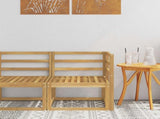 Outdoor Corner Sofa Solid Acacia Wood White 63 x 63 x 73 cm 901467