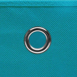 Storage Boxes with Lids 10 pcs Baby Blue 32x32x32 cm Fabric 288376