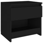 ZNTS Bedside Cabinets 2 pcs Black 40x30x39 cm Engineered Wood 803446