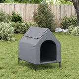 ZNTS Dog House Light Grey Oxford Fabric and Steel 172590