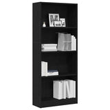 Bookshelf Black Oak 60 x 24 x 143 cm Engineered Wood 862467