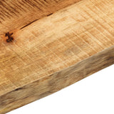 Table Top 160x20x3.8 cm Live Edge Solid Wood Rough Mango 370376