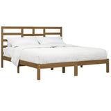 Bed Frame without Mattress Honey Brown Solid Wood 200x200 cm 3105818