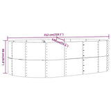 Garden Raised Bed Anthracite 212x140x68 cm Galvanised Steel 319096