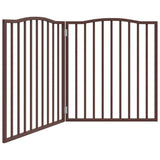 Dog Gate Foldable 2 Panels Brown Oak 160 cm Poplar Wood 352234
