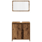 ZNTS 3 Piece Bathroom Furniture Set Old Wood Engineered Wood 3328565