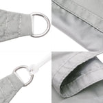 ZNTS Sun Shade Sail Light Grey 7x5x5 m 100% Polyester Oxford 4000910