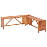 Garden Corner Bench with Planter 117x117x40cm Solid Acacia Wood 46345
