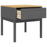 Lamp Table FLORO Grey 55x55x54 cm Solid Wood Pine 374028