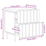 Bedside Cabinet 2 pcs High Gloss White 43 x 34.5 x 49.5 cm 894304