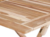 Folding Garden Table Natural 120 x 70 x 75.5 cm Solid Teak Wood 42028479