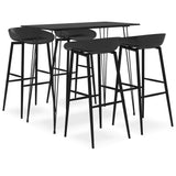 Bar Set Black MDF, metal Standard Durable Bar Set 3057381