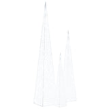 Acrylic Decorative LED Light Cone Set Cold White 60/90/120cm 328972