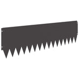 Lawn Edging 20 pcs 103 x 30 cm Steel Black 8008407