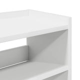 Shoe Rack White 80x25x100 cm Engineered Wood 859896